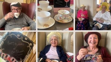 A cup of tea for the Queen at Bankhouse care home